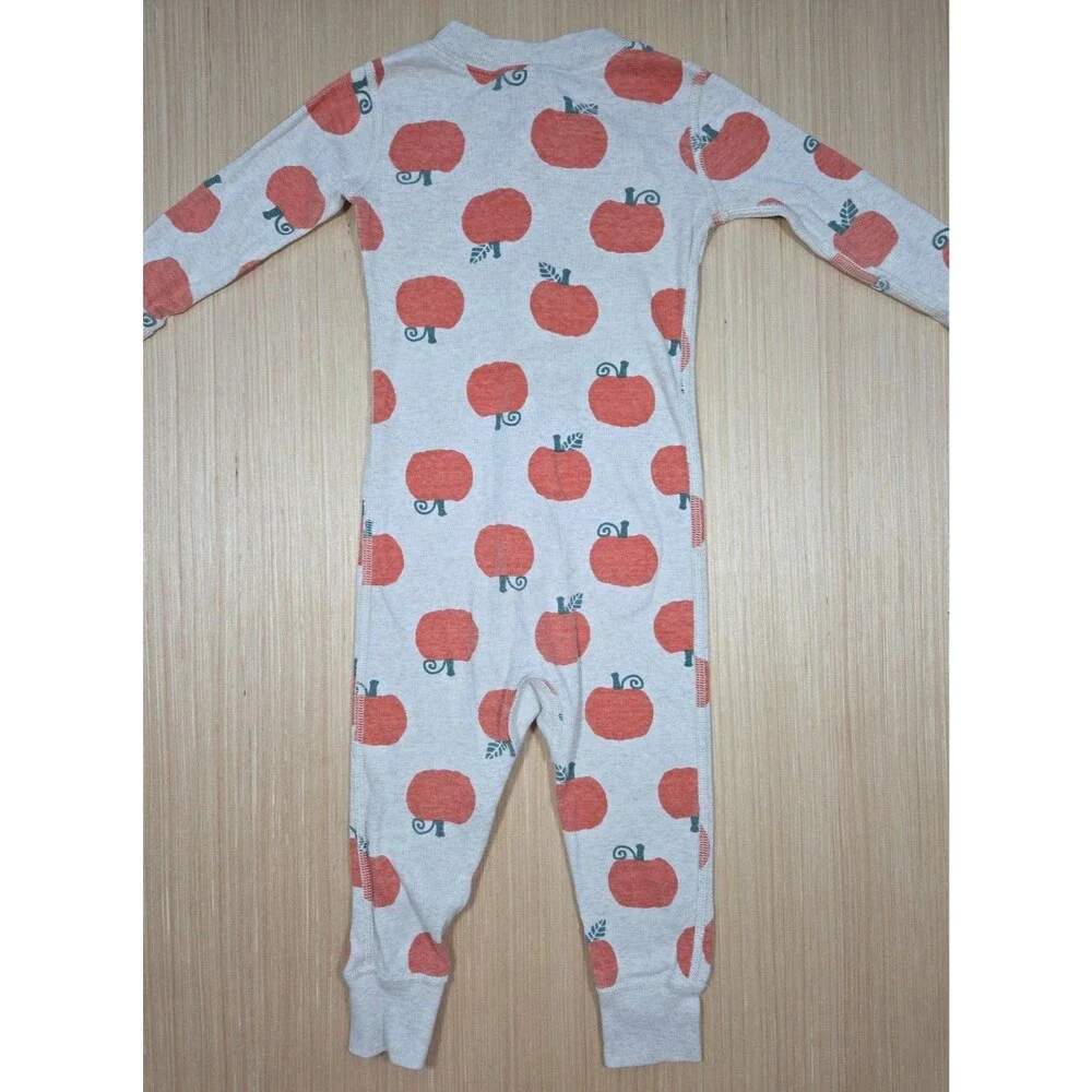 Hanna Andersson Pumpkin Pajamas Footless Cotton Sleeper Size 80 18-24 Months